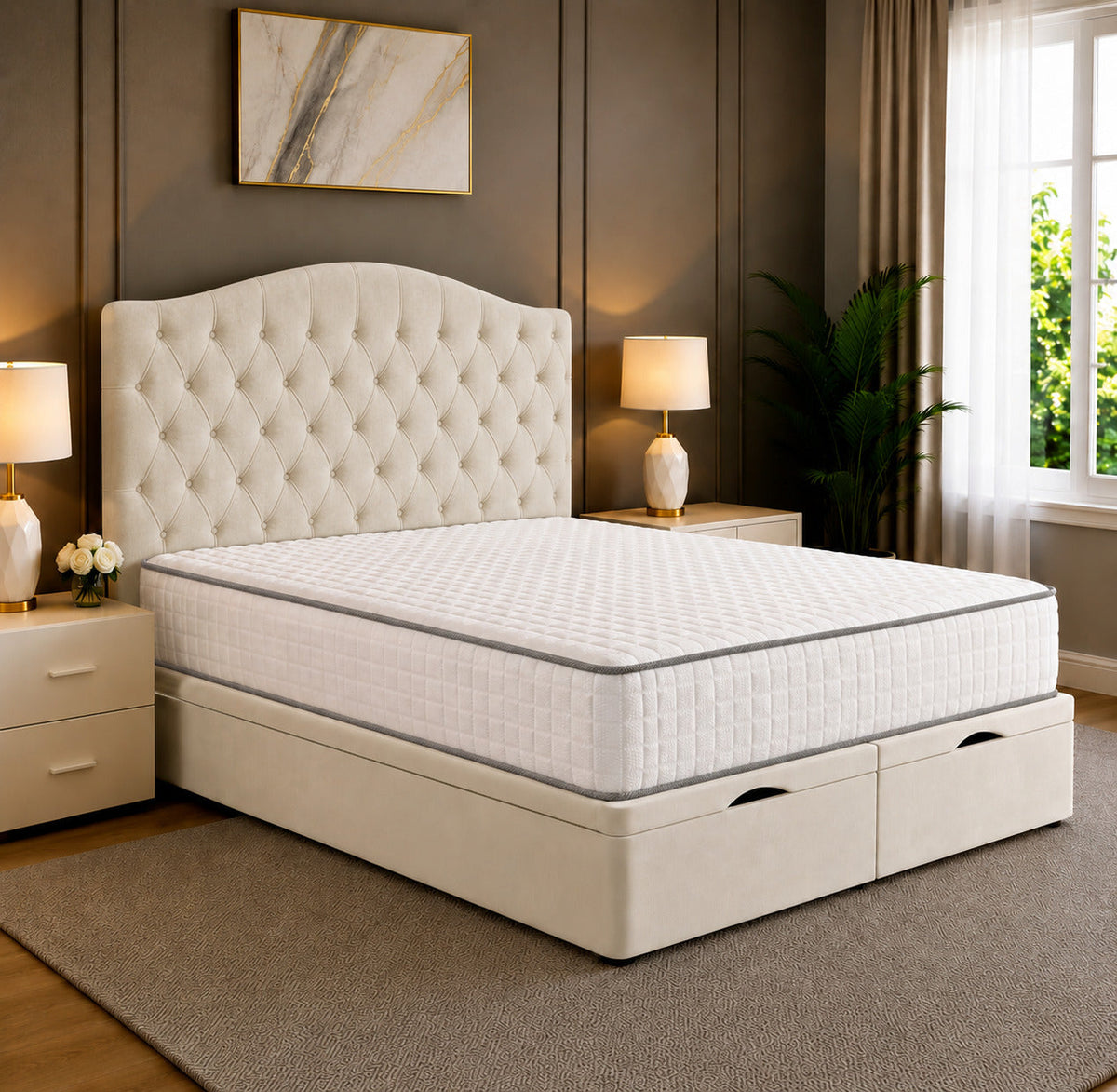 Daisy Chesterfield Tufted Divan Storage Ottoman Bed Frame