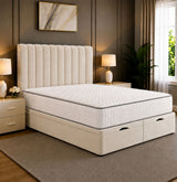 Safar Striped Divan Storage Ottoman Bed Frame