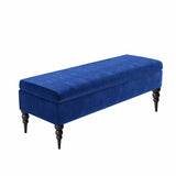 Sierra Plain Upholstered Velvet Storage Bench