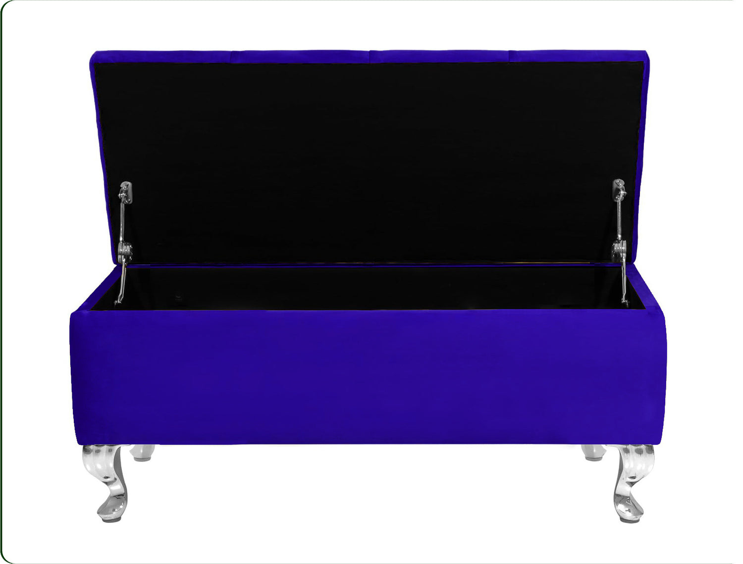 Londona Velvet Storage Bench with Legs