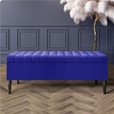 Paris Striped Ottoman Bench with storage