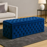 Lux Full Upholstered Velvet Storage Ottoman Box