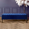 Safar Striped Ottoman Bench with Legs, Shoe Storage Bench