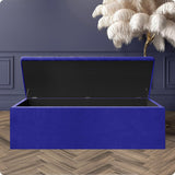 Large Safar Velvet Storage Ottoman Box
