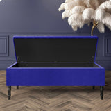 Paris Striped Ottoman Bench with storage