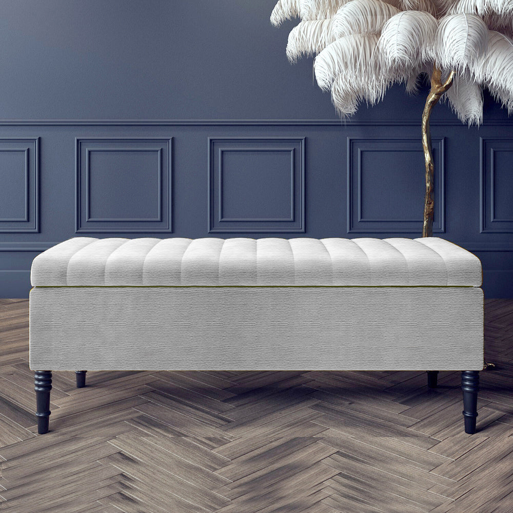 Paris Deep Storage Ottoman Bench in Naples