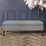 Safar Plain Upholstered Shoe Storage Bench with Legs