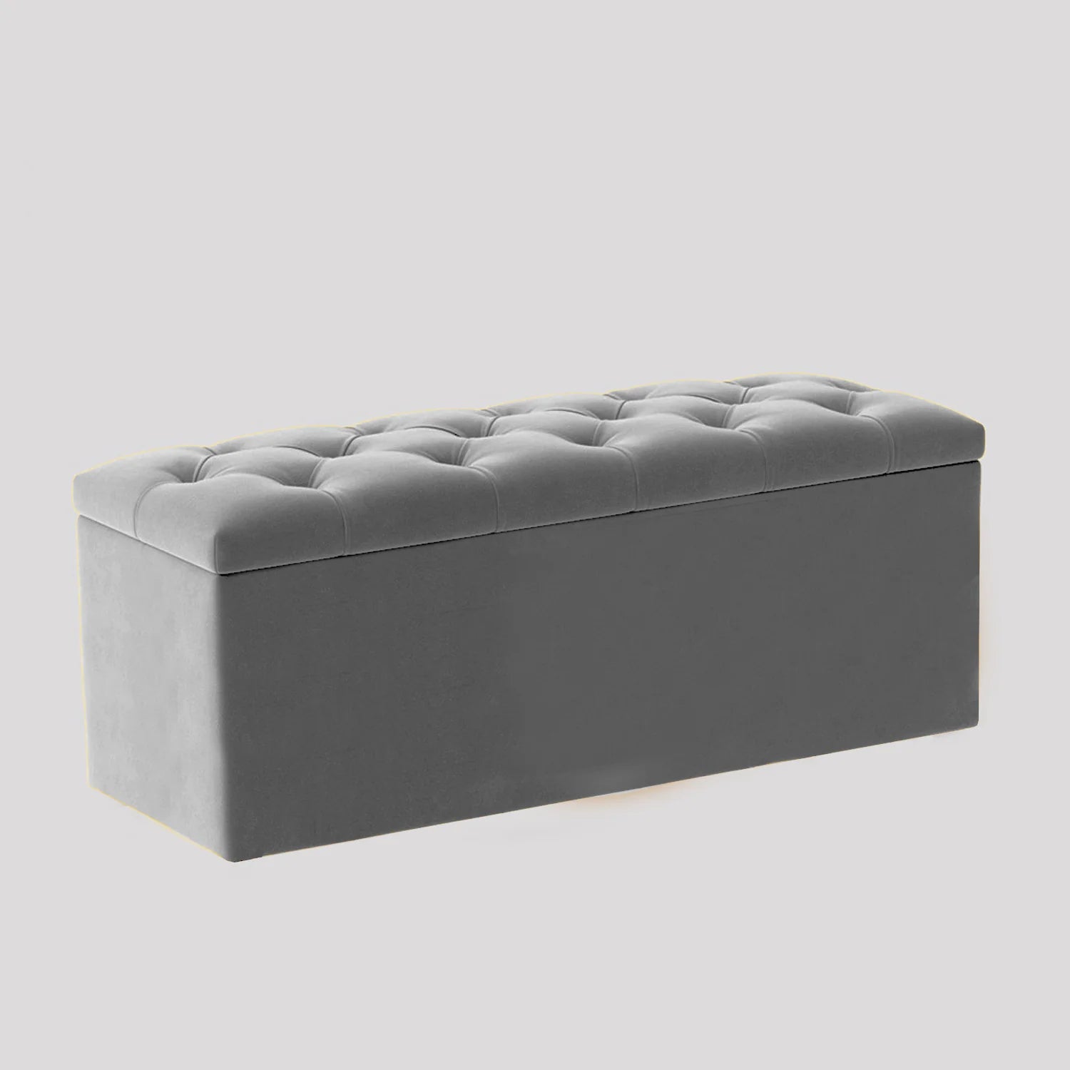 Luna Chesterfield Velvet Storage Ottoman