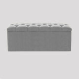 Luna Chesterfield Velvet Storage Ottoman