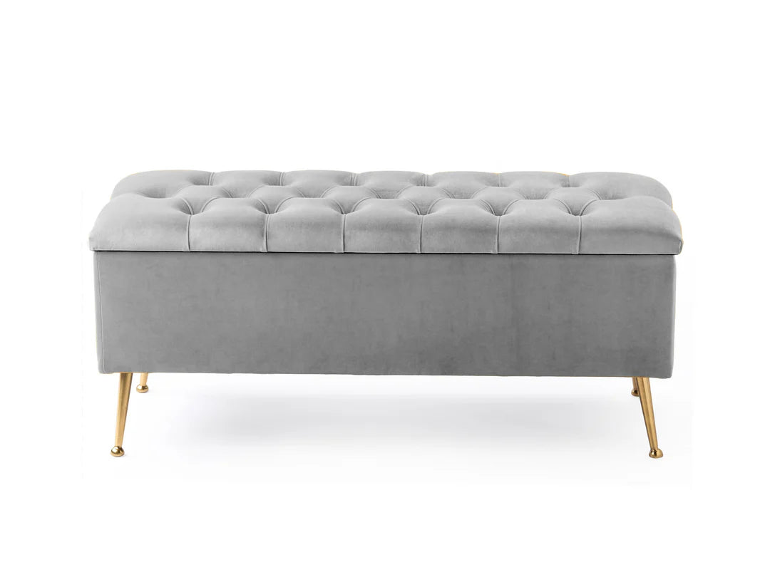 Amara Chesterfield Ottoman Storage Bench with Legs