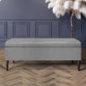 Paris Velvet Ottoman Storage Bench with Plain Lid