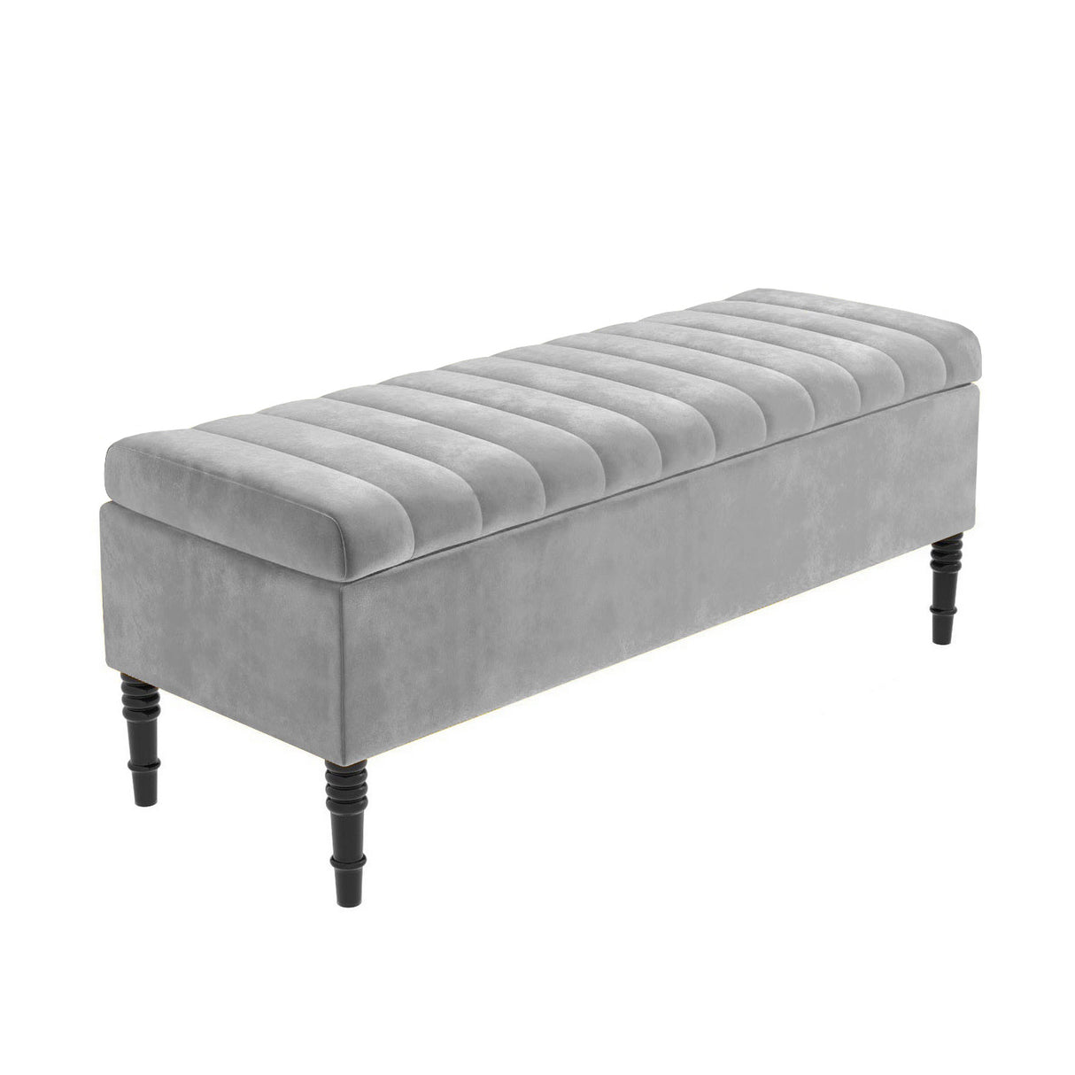 Paris Striped Ottoman Bench with storage