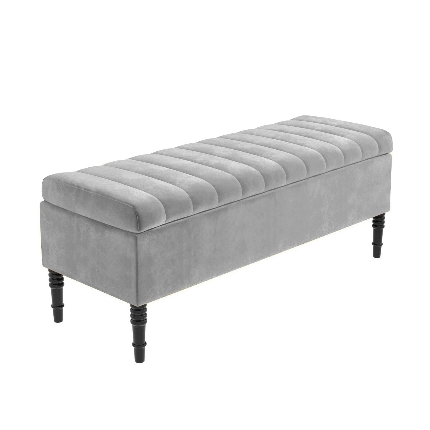 Paris Striped Ottoman Bench with storage