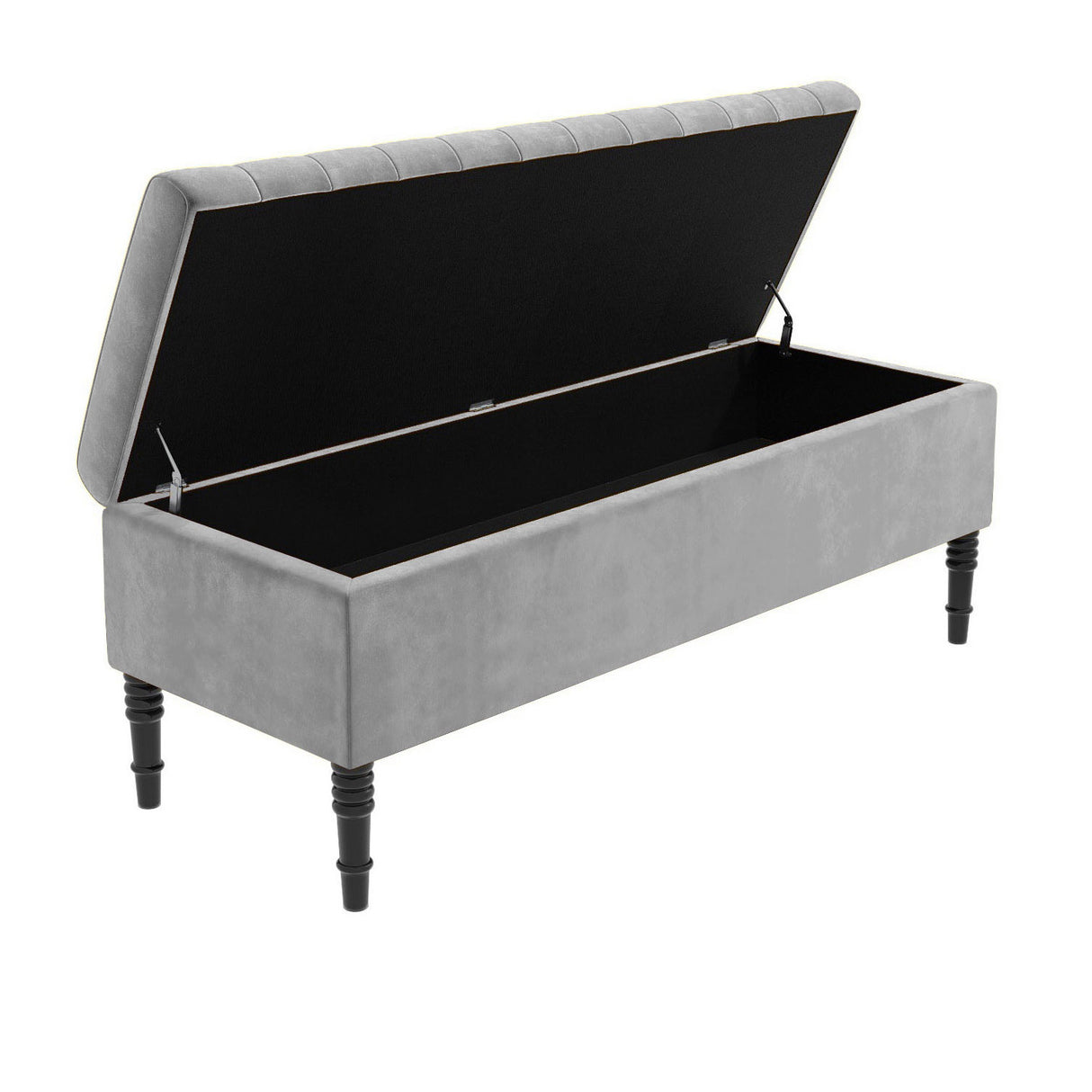 Paris Striped Ottoman Bench with storage