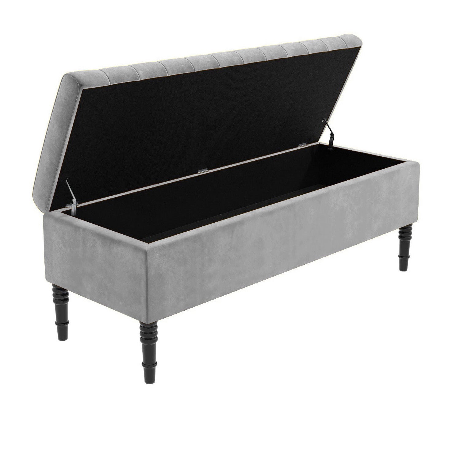 Paris Striped Ottoman Bench with storage