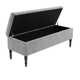 Paris Striped Ottoman Bench with storage