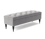 Safar Chesterfield Shoe Storage Bench with Legs