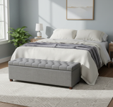 Linoso Chesterfield Ottoman Storage Box with Legs