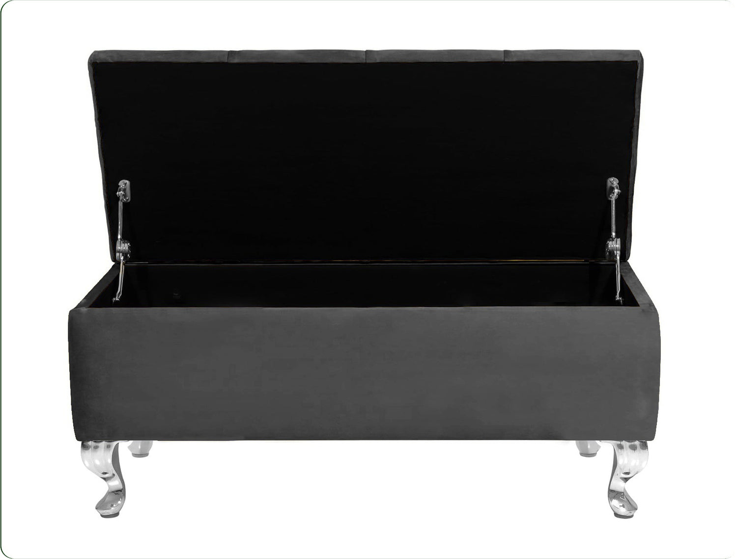Londona Velvet Storage Bench with Legs
