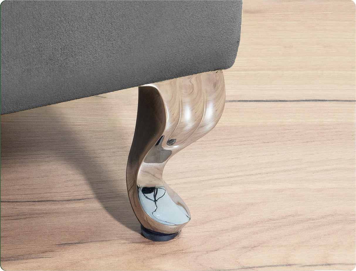 Londona Velvet Storage Bench with Legs