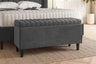 Safari Lined Upholstered Ottoman Bench with Storage
