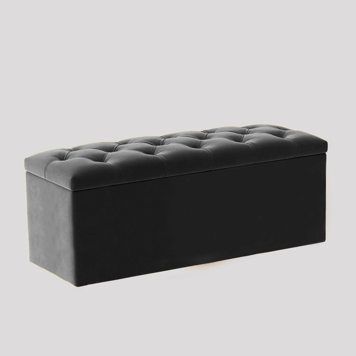 Luna Chesterfield Velvet Storage Ottoman