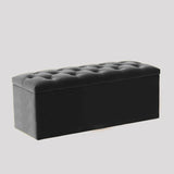 Luna Chesterfield Velvet Storage Ottoman