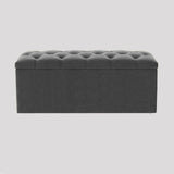 Luna Chesterfield Velvet Storage Ottoman