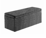 Safar Large Velvet Ottoman Storage Box with Plain Lid