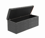 Safar Large Velvet Ottoman Storage Box with Plain Lid