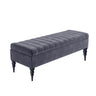Sierra Velvet Storage Shoe Bench with Legs
