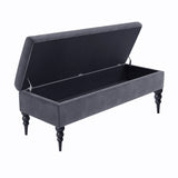 Sierra Plain Upholstered Velvet Storage Bench
