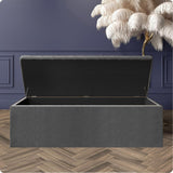 Large Safar Velvet Storage Ottoman Box