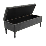 Paris Striped Ottoman Bench with storage