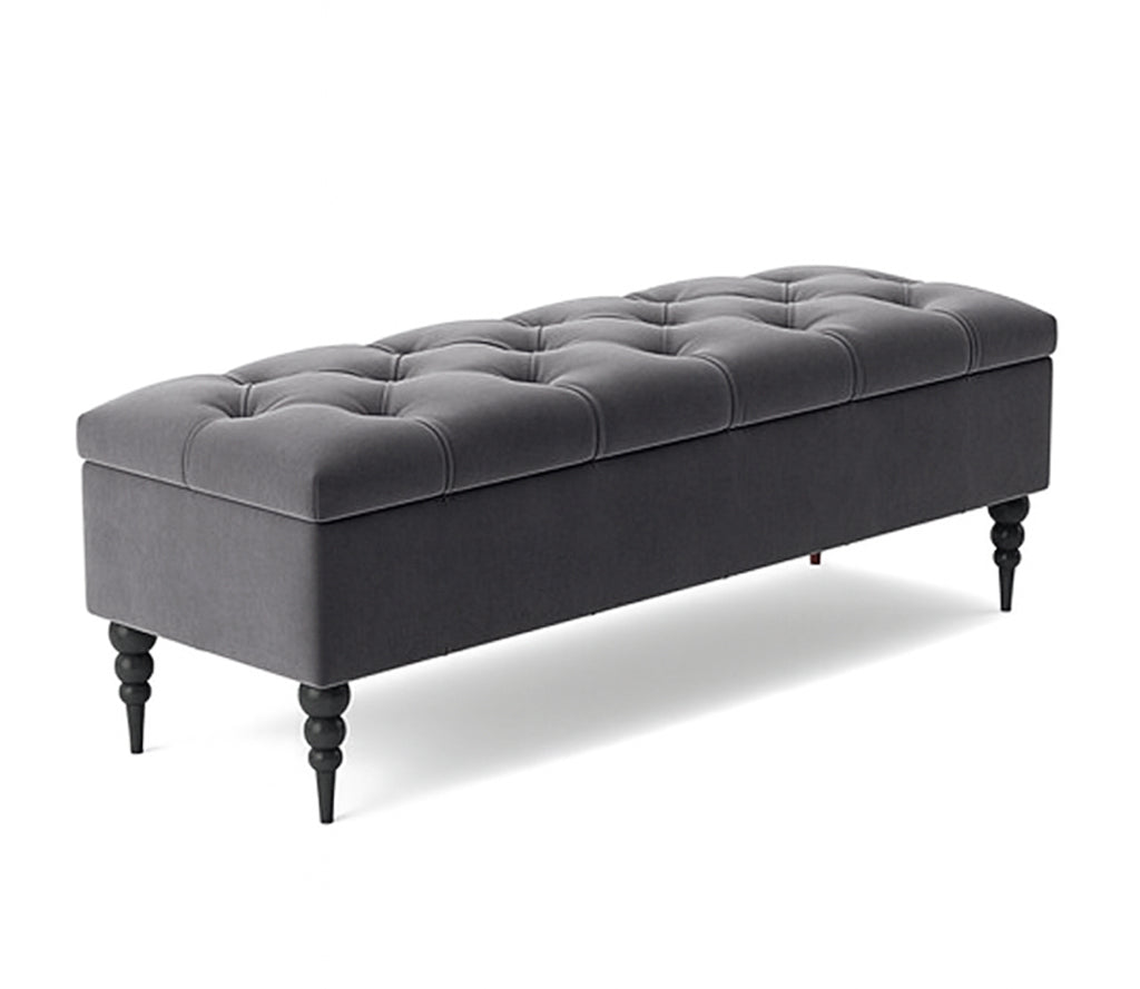 Safar Chesterfield Shoe Storage Bench with Legs