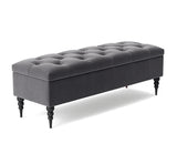 Safar Chesterfield Shoe Storage Bench with Legs