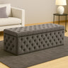 Lux Full Upholstered Velvet Storage Ottoman Box