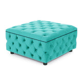 Masha Chesterfield Upholstered Square Coffee Table