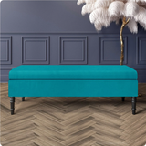 Safar Plain Upholstered Shoe Storage Bench with Legs