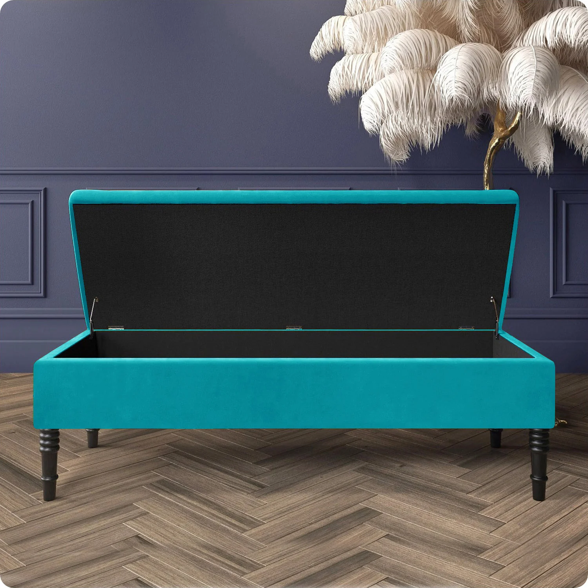 Safar Plain Upholstered Shoe Storage Bench with Legs