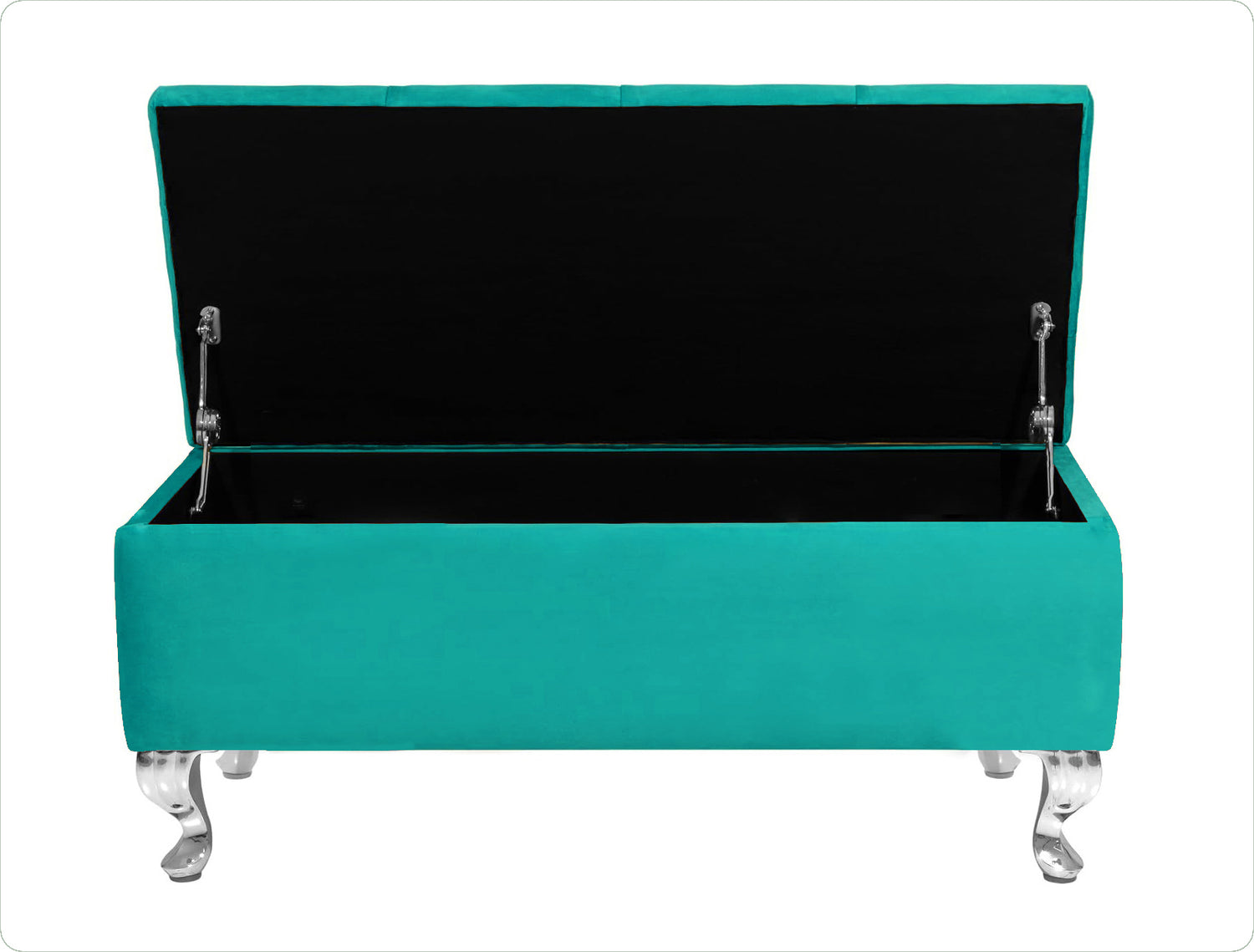 Londona Velvet Storage Bench with Legs