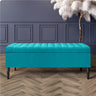 Paris Striped Ottoman Bench with storage