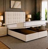 Eden Tufted Panelled Divan Storage Ottoman Bed Frame