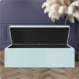 Safar Large Velvet Ottoman Storage Box with Plain Lid