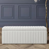 Safar Full Striped Upholstered Ottoman Box
