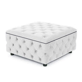 Masha Chesterfield Upholstered Square Coffee Table