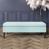 Safar Plain Upholstered Shoe Storage Bench with Legs