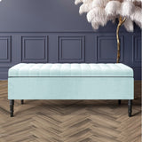 Paris Striped Ottoman Bench with storage