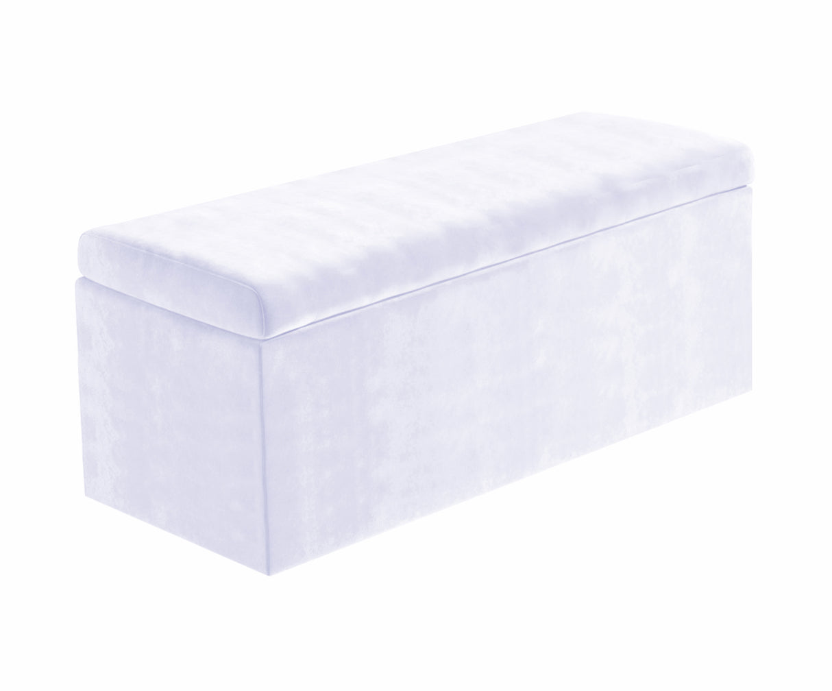 Safar Large Velvet Ottoman Storage Box with Plain Lid