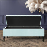 Paris Striped Ottoman Bench with storage